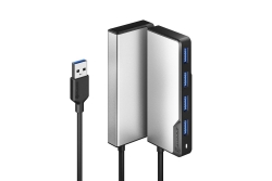 Alogic USB-Hub 4-Port USB A 3.0 space grau