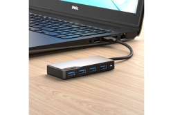 Alogic USB-Hub 4-Port USB A 3.0 space grau