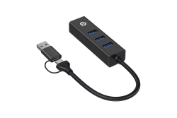CONCEPTRONIC Adapter USB-C/-A3.0->3xUSB-A/GbE 5Gbs 0.18m sw