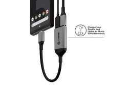 Alogic Adapter USB-C -> 2x USB-C St/2xBu 10cm Space grey
