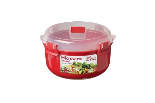 sistema Mikrowellenbehälter Rund mit Ventil 915 ml rot