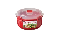 sistema Mikrowellenbehälter Rund mit Ventil 915 ml rot