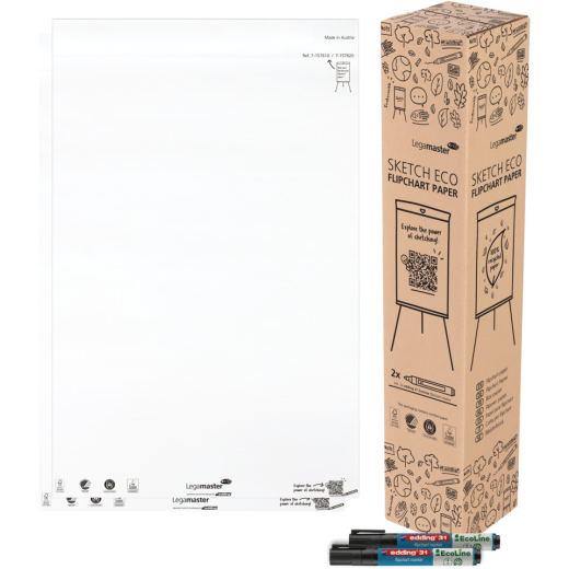 Flipchart-Block SKETCH ECO - 65 x 98 cm, blanko, 80 g/qm, 50 Blatt