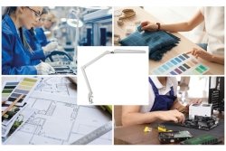 MAUL LED Arbeitsplatzleuchte Craft dimmbar weiß