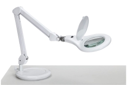 MAUL LED Lupenleuchte Makro mit Standfuß weiß