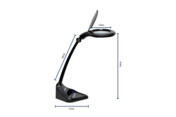 MAUL LED Lupenleuchte Iris dimmbar schwarz