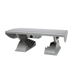 MAUL ergonomische Füßstütze Pro beheizt 45x39cm grau