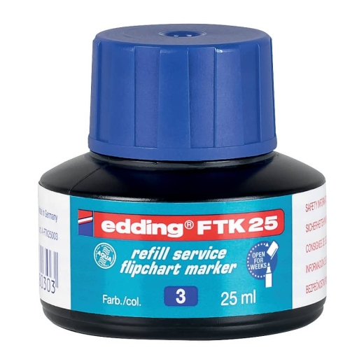 FTK 25 Nachfülltusche - für Flipchartmarker, 25 ml, blau