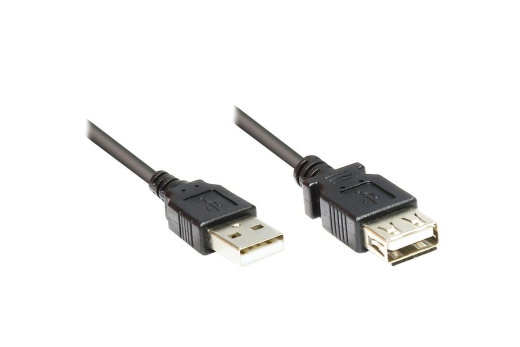 Good Connections USB2.0 Verlängerung A-St.-A-Bu. schw. 1,8m