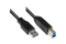 Good Connections USB3.0 Kabel A-B schwarz 0,2m