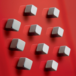 SuperDym-Magnete C5 Strong, Cube-Design, silber, 10...