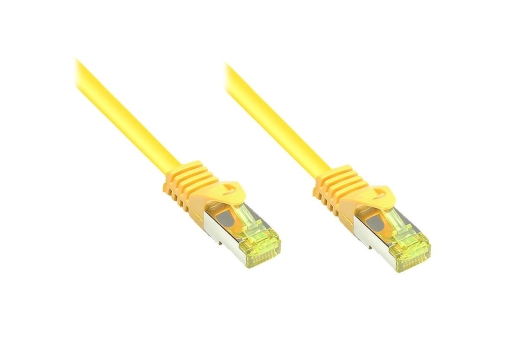 Good Connections Patchkabel m. Cat.7 Rohkabel gelb 0,15m