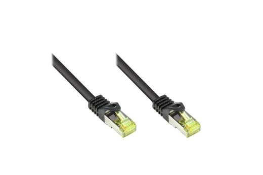Good Connections Patchkabel m. Cat.7 Rohk. schwarz 1m