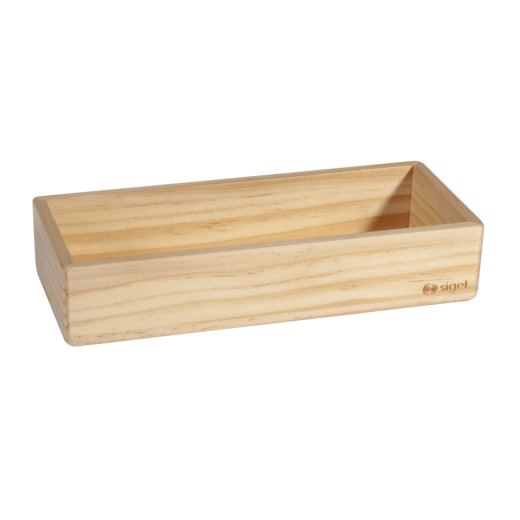 Holz-Stifteschale - 17,5 x 4 cm, beige, magnetisch