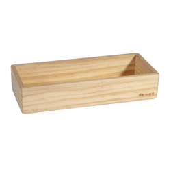 Holz-Stifteschale - 17,5 x 4 cm, beige, magnetisch