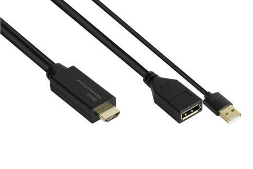 Good Connections Adapter HDMI2.0b-St.-DP1.2-Bu. 0,3m