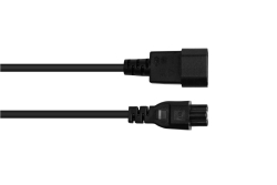 Good Connections Kaltgeräteverlängerung an C5 schwarz 1m