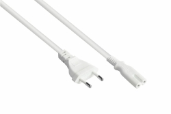 kabelmeister Euro-Netzkabel an open end weiß 1,5 m