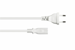 kabelmeister Euro-Netzkabel an open end weiß 1,5 m