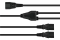kabelmeister Y-Kaltgeräteverlängerung C14- 2xC13 schw. 0,3m