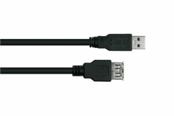 kabelmeister USB3.0 Verläng. A St.-A Bu. UL schwarz 5m