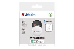 Verbatim MYFC-02BW My Finder Coin Bluetooth Finder 2pack B/W