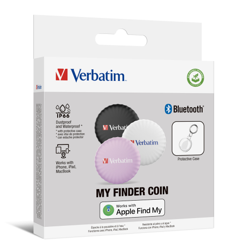 Verbatim MYFC-03BWP My Finder Coin Bluetooth 3 pack B/W/P