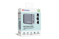 Verbatim GNC-240 GaN Charger 4 Port 240W USB A/C (EU/UK/US)
