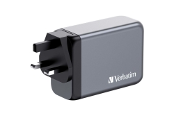 Verbatim GNC-240 GaN Charger 4 Port 240W USB A/C (EU/UK/US)