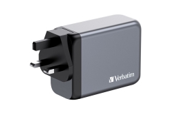 Verbatim GNC-200 GaN Charger 4 Port 200W USB A/C (EU/UK/US