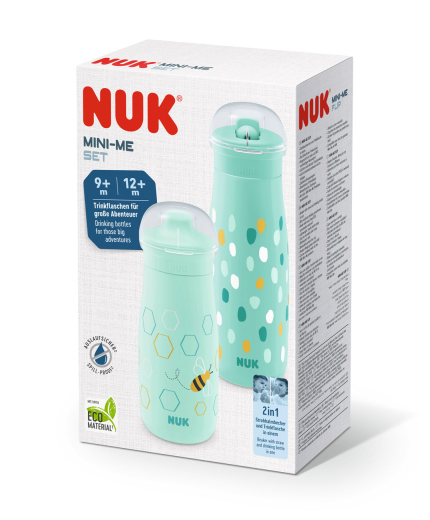 NUK Mini-Me Trinkflaschen Set, ab 9 Monaten, mint