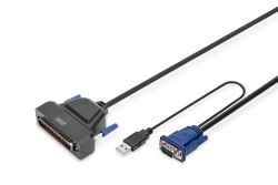 DIGITUS Modulare Konsole 19HD LCD,1-port VGA KVM Deutsch