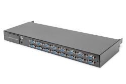DIGITUS Modulare Konsole 19HD LCD,16-port VGA KVM Deutsch