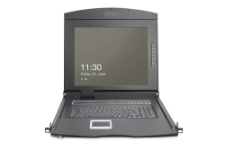 DIGITUS Modulare Konsole 19HD LCD,16-port VGA KVM Deutsch