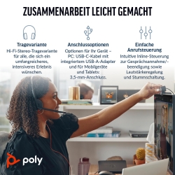Poly Blackwire 3225 Stereo USB-C/A/3,5mm