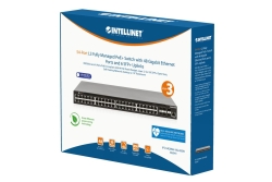 INTELLINET 54-P PoE+ Managed Switch 6x10GbE 850W