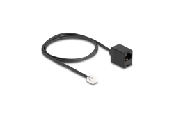 DELOCK Telefonkabel RJ11 Stecker zu RJ45 Buchse schwarz 1 m