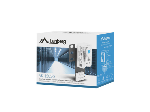 LANBERG 19 Thermostat (10A) mit Rack-Halterung, grau