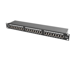 LANBERG 19 Patchpanel 1U 24-Port CAT.6 FTP geschirmt sw