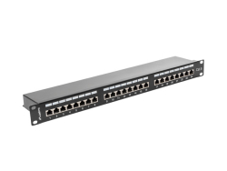 LANBERG 19 Patchpanel 1U 24-Port CAT.6 FTP geschirmt sw