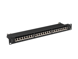 LANBERG 19 Patchpanel 1U 24-Port CAT.7 FTP geschirmt sw
