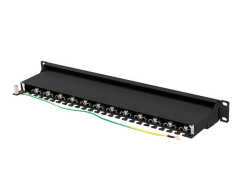 LANBERG 19 Patchpanel 1U 24-Port CAT.7 FTP geschirmt sw