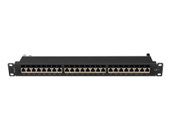 LANBERG 19 Patchpanel 1U 24-Port CAT.7 FTP geschirmt sw