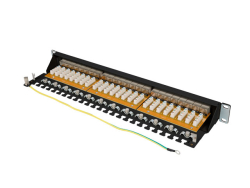 LANBERG 19 Patchpanel 1U 24-Port CAT.7 FTP geschirmt sw