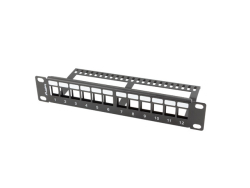 LANBERG 10 Patchpanel Blank 1U 12-Port Keystone Organizer s