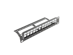 LANBERG 10 Patchpanel Blank 1U 12-Port Keystone Organizer s