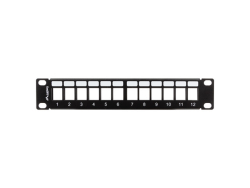 LANBERG 10 Patchpanel Blank 1U 12-Port Keystone Organizer s