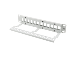 LANBERG 10 Patchpanel Blank 1U 12-Port Keystone Organizer g
