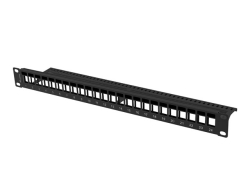 LANBERG 19 Patchpanel Blank 1U 24-Port für Keystone sw