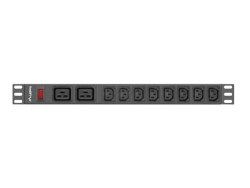 LANBERG 19 PDU-Steckdosenleiste 1U 2xC19 8xIEC C13,C20 16A